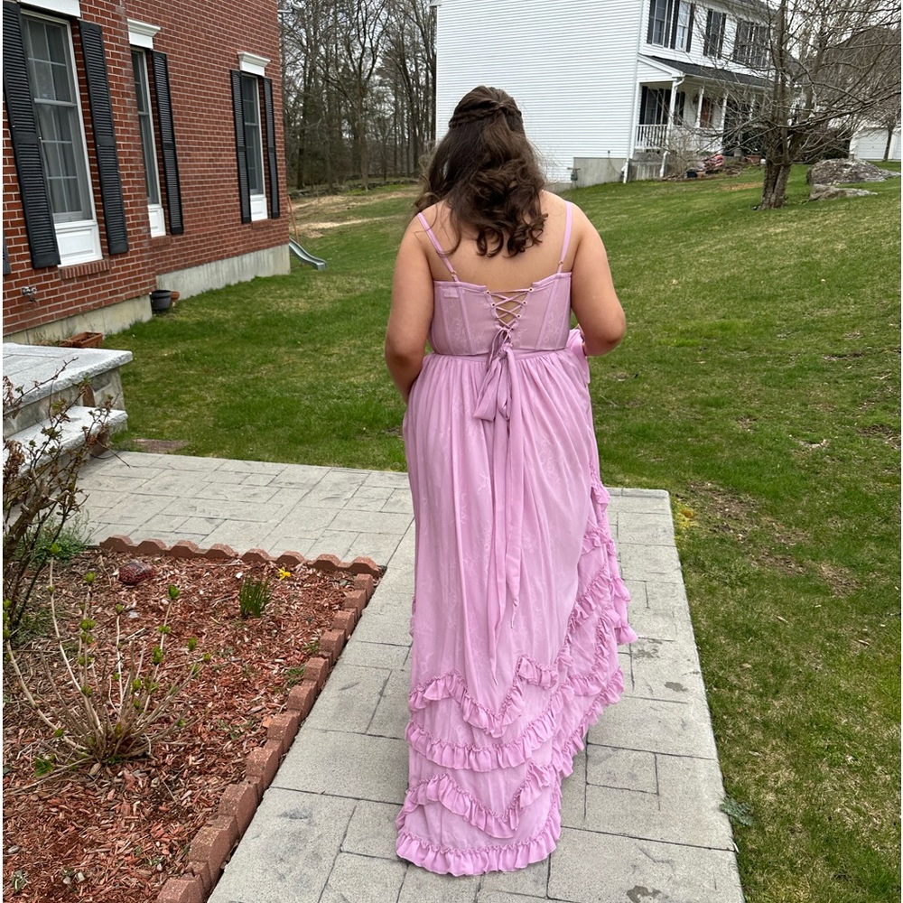 The Carmen Dress in Mauve Mis
